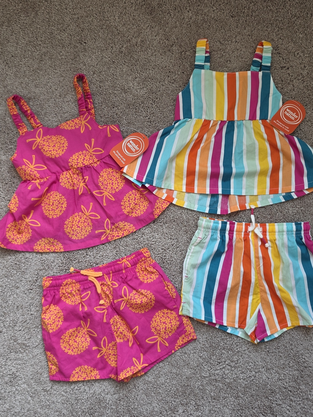 Peplum Top & Shorts Matching Sets